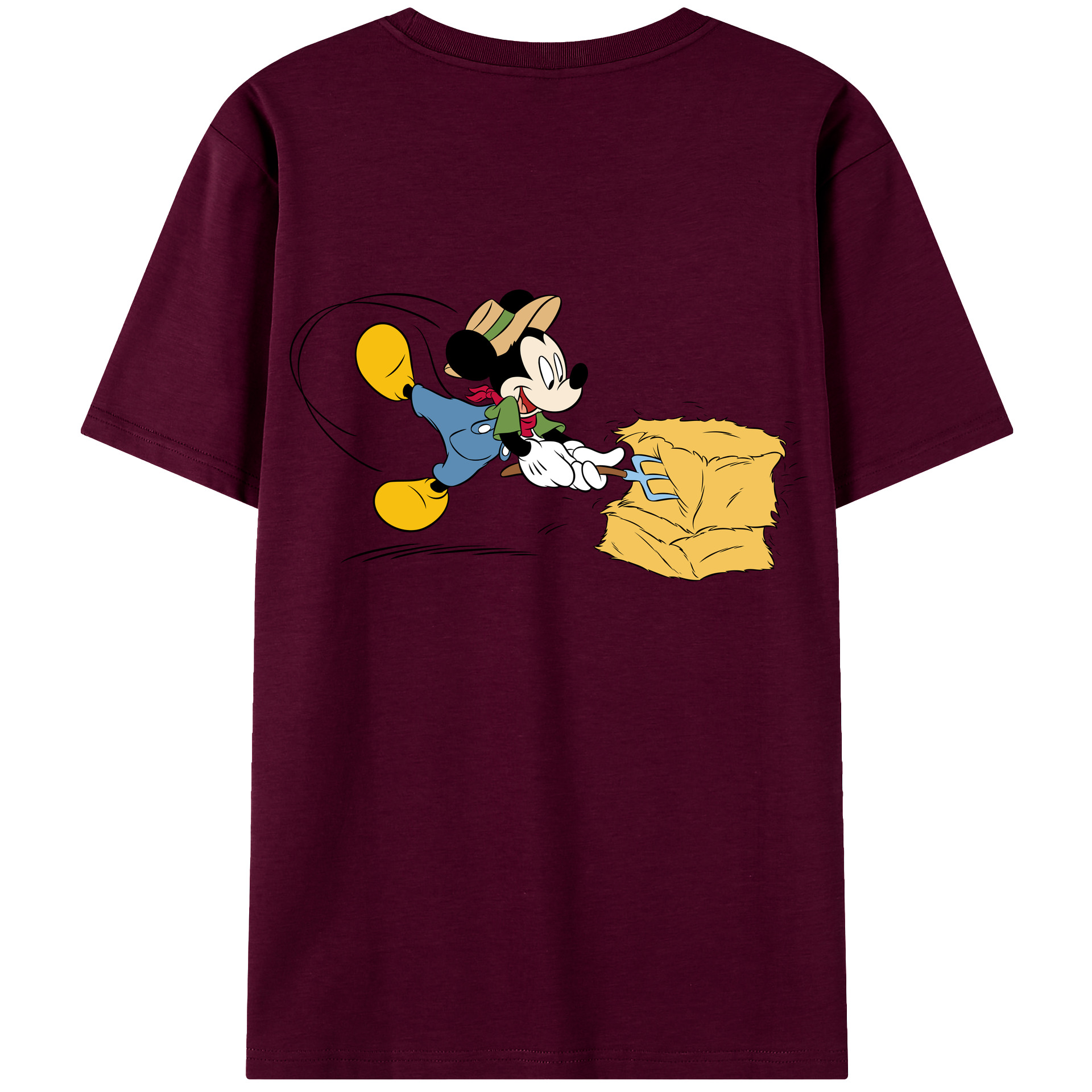 （画像用） ミッキーマウス Mickey Mouse レディース半袖Tシャツ(バックプリント)
